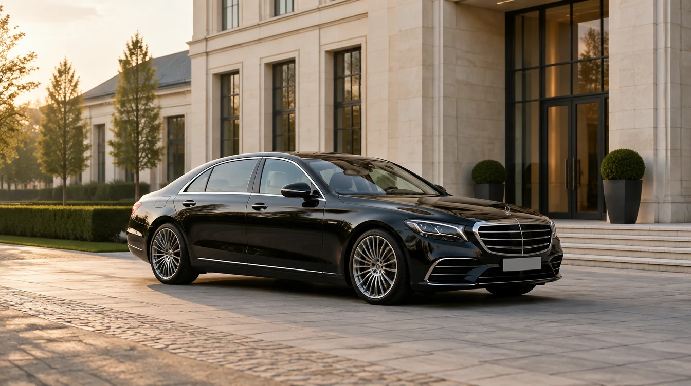 Impressie van een zwarte Business Sedan